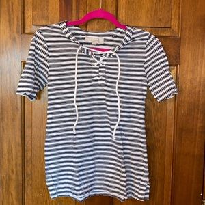 LOFT striped short sleeve shirt. Worn twice.